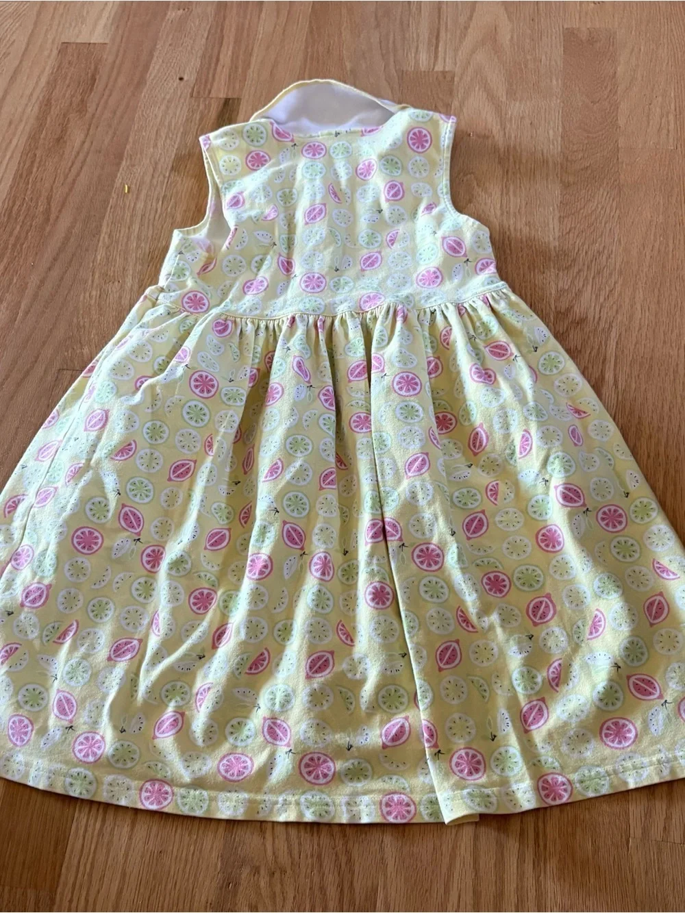 Gymboree Girl Size 9 Sleeveless Yellow Citrus Dress Vintage 2003 Lemon Lime